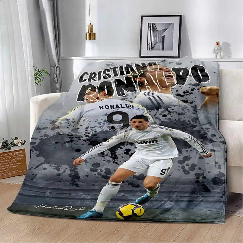Printed Blanket Picnic Blankets Warm Blanket Soft and Football CR7 R-Ronaldos Comfortable Blanket Home Travel Birthday Gift 5