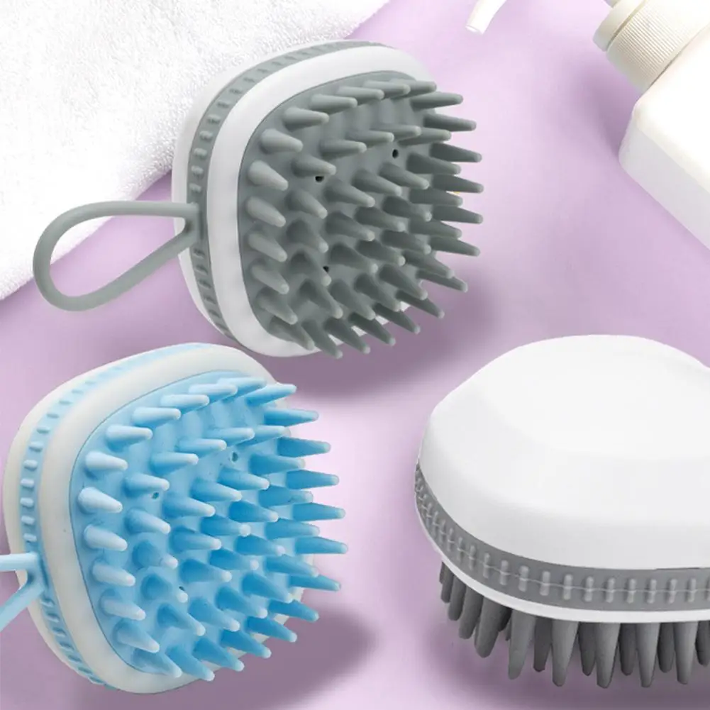 

Soft Silicone Head Body Scalp Massage Brush Comb Shampoo Hair Washing Comb Shower Brush Bath Spa Slimming Massage Shampoo Brush