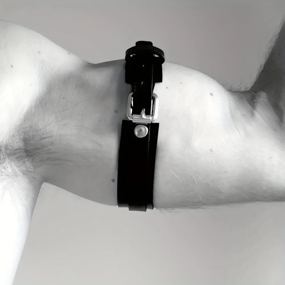 Mens Bodywear Leather Chest Harness Armband