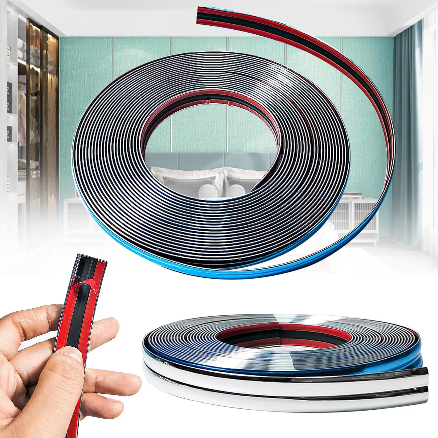 Pvc Auto-adesivo Faixa Decorativa Tape Canto da Parede Anti Colisão Bumper Guard Segurança Infantil Móveis Edge Protector Novo