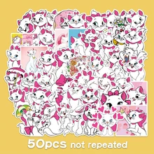 

Disney Marie Cat Stickers Kawaii Sticker 10/30/50/100Pcs Laptop Pad Bicycle Luggage Mobile Phone Refrigerator Toys for Children