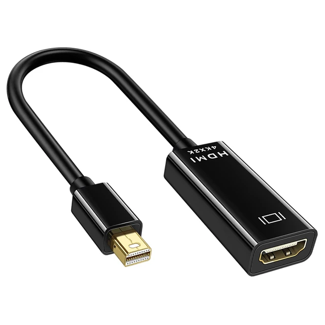 Cable adaptador Mini DP a HDMI, Puerto Thunderbolt, convertidor para Macbook  Pro Air, proyector, cámara, TV y PC - AliExpress