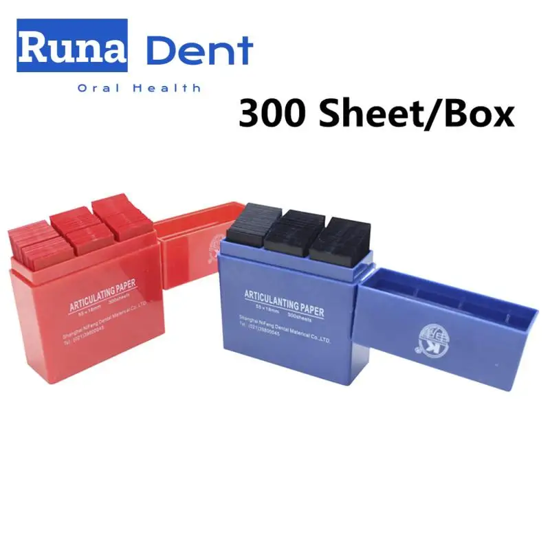 300 Sheet/box Dental Articulating Paper Occlusal Paper Red/blue Teeth Whitening Tools Dentist Consumables 55*18M