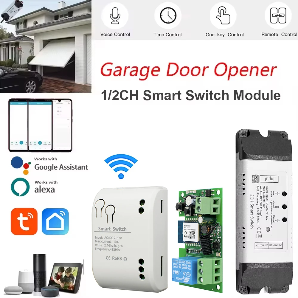 Apricancello Wifi Apriporta Garage WiFi LoraTap - Controllo Da App E Con Alexa Senza Hub Controllo Garage Smart - 11