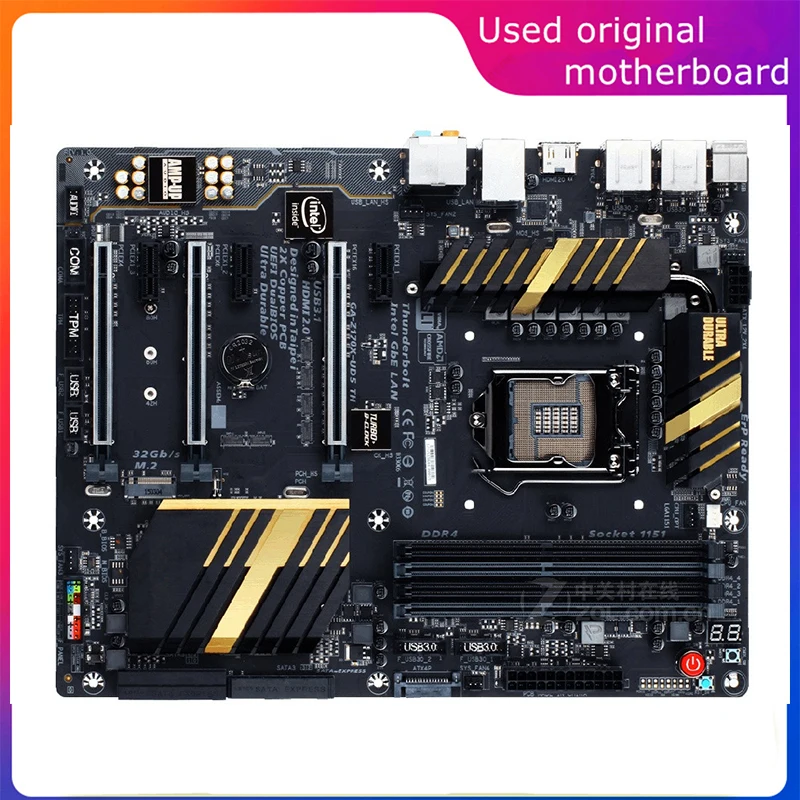 Usato Lga 1151 Per Intel Z170 Ga-Z170X-Ud5 Z170X-Ud5 Th Computer Usb3.0 Sata3 Scheda Madre Ddr4 64G Scheda Madre Desktop