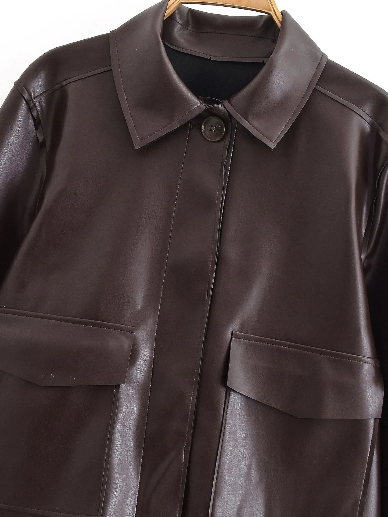 Women's Leather Short Jacket Coat Autumn Winter New Fashion Female Long Sleeve Zipper Jackets Women Elegant Jackets Streetwear