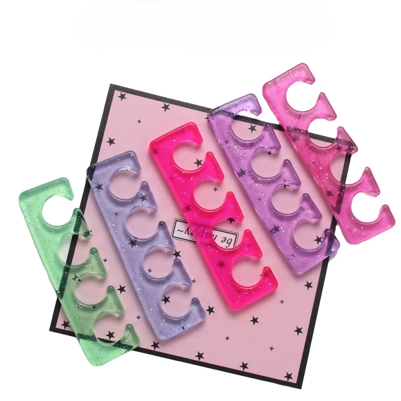 1 Pair Silicone Manicure Pedicure Finger Separator Flexible Fingers Toe Spacer Separation Straighteners Nail Fingered Splitter