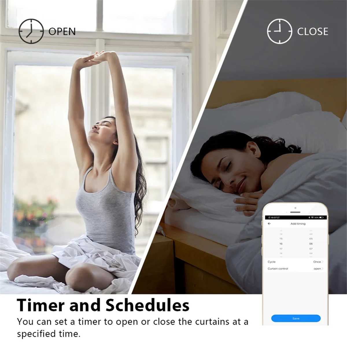 ABAN Tuya WiFi 스마트 터치 버튼 스위치 연결 전기 커튼 블라인드 롤러 셔터 가정용 호환 가능