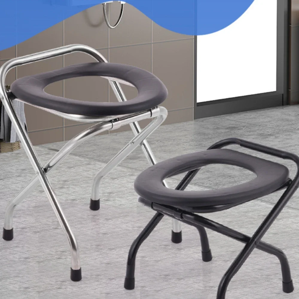 Portable Toilet Seat, Stainless Steel Emergency Toilet, Folding Camping Toilet Seat, Portable Station Wagon
