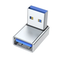 Right Angle USB 3.0 Extension Adapter - As show (Silver - up)