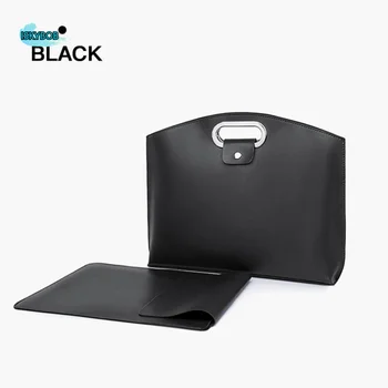 Borsa Casual in PU per Documenti da Ufficio, Grande Capacità, Tinta Unita, Borsa per Computer, Borsa per Laptop, Borsa a Mano, Portadocumenti per Donne