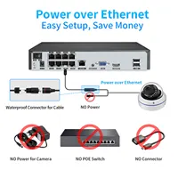 Gadinan 4K 8MP caméra IP Audio extérieur POE H.265 Onvif grand Angle 2.8mm détection de mouvement maison métal CCTV caméra de Surveillance 5
