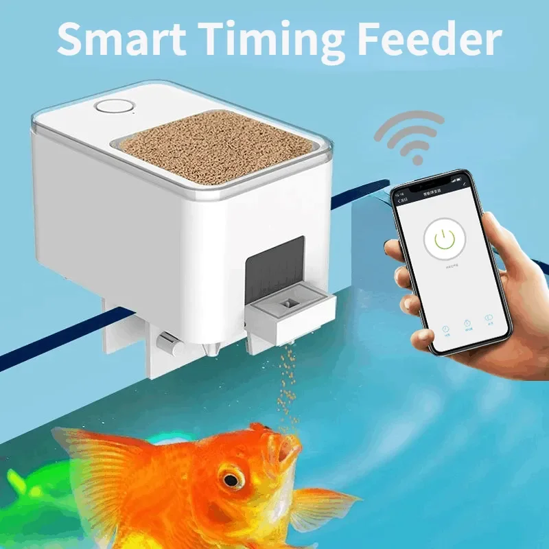 

Интеллектуальный динамик с таймером/Wi-Fi App, голосовой питатель, беспроводной резервуар, интеллектуальное автоматическое управление подачей аквариума, дистанционное управление, телефон для рыб