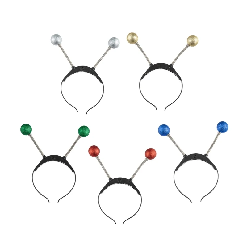 

Fashion Adult Kids Glowing Metallic Antennae Shape Hair Hoop LED Hairband Stage Halloween Party Women Styling DropShipping