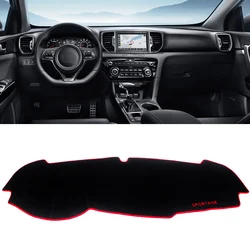 Car Center Console Dashboard Sun Shade Pad - Anti - UV Sun - Proof Carpet Decoration Accessories (Red border LHD)