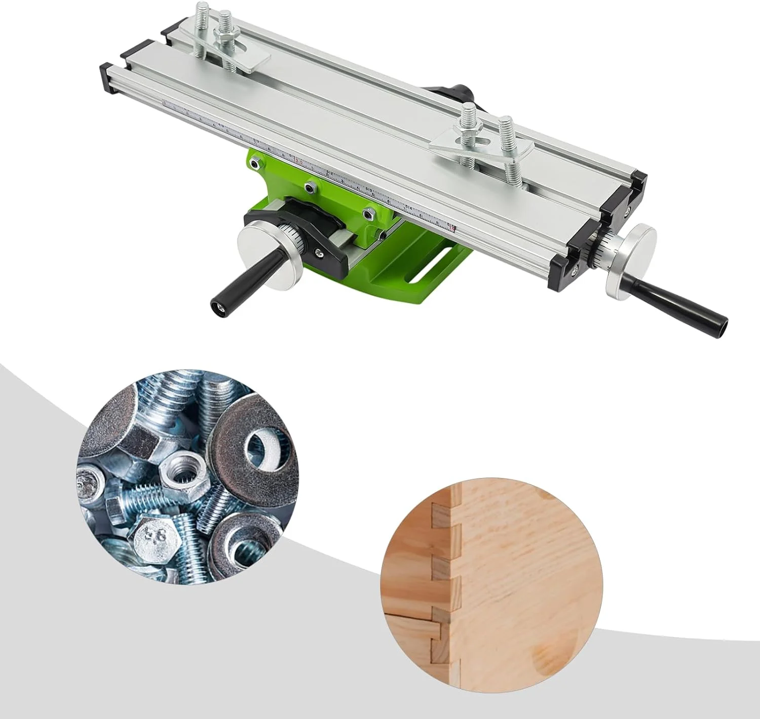 MultifunctionWorktable Milling Working Cross Table Milling Machine Compound Drilling Slide Table For Bench Drill Adjustme X-Y(6330 SIZE