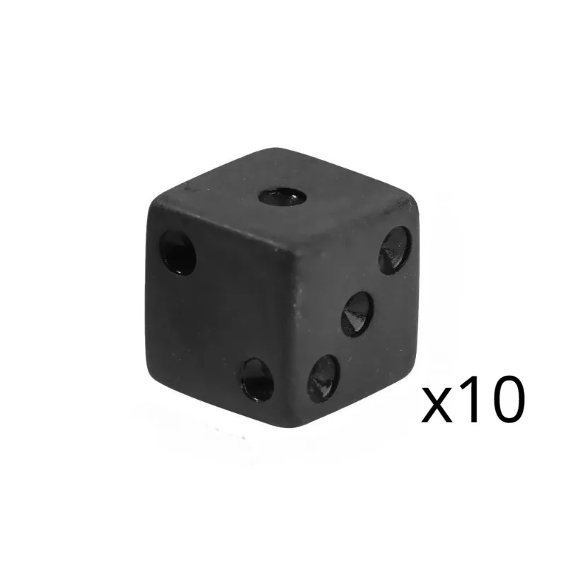 

10pcs/lot Black Frosted Six-sided Dice Environmentally Friendly Plastic Dice for Gambling Stackable Dice for Entertainment