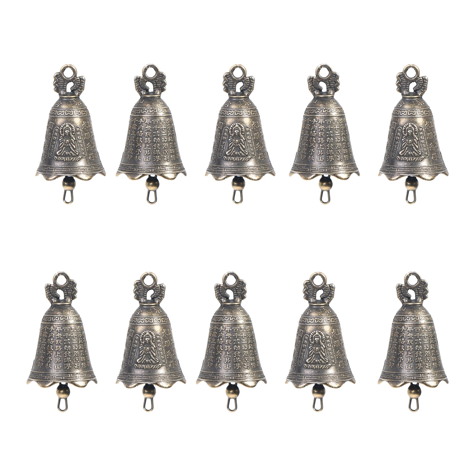 JingleBellsforDoorKnobSetof2BellsPendantWithCarvedChinese