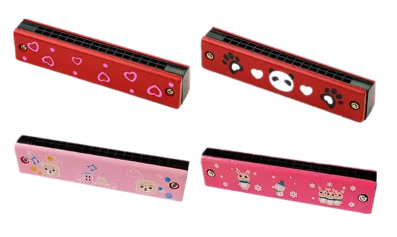 6PCS Holz 16-Loch Mundharmonika Musik Spielzeug kinder Geburtstag Party Gefälligkeiten Hochzeit Gast Geschenke Pinata Füllung geschenke Für Die Kinder – Detail 4