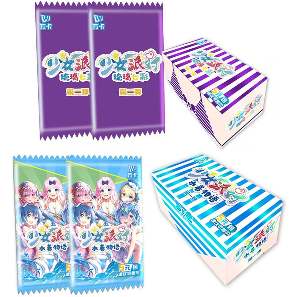 

Original Goddess Story Card Pack Girl Party Moe Girl Field Bronzing Anime Characters Collection Flash Card Rem Kids Toys Gift