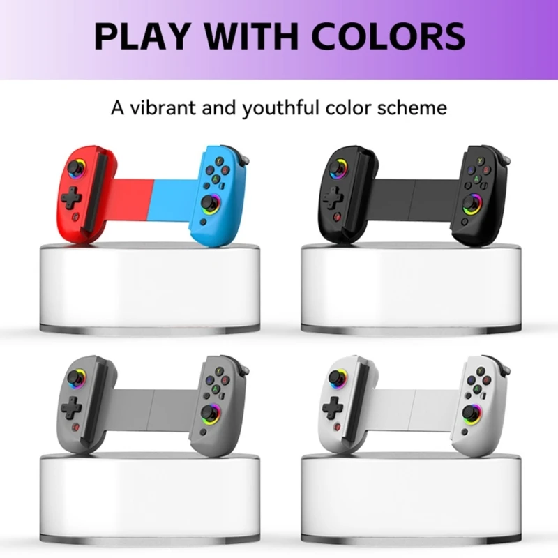Controller Gioco Per Cellulare D8 Per Con Maniglia Antiscivolo Joypad Rgb 24Bb