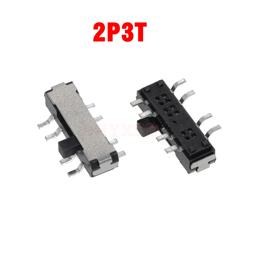 100 Mini Interruttori A Scorrimento Verticali 3 Pin 2 Posizioni | Fai Da Te PCB Per Audio Video E Luci - 2