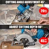 Brushless 5 Inch 125mm Electric Circular Saw Cordless 0-45° Adjustbale Woodworking Cutting Power Tool For Makita 18V Battery 5