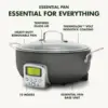 Elite Essential Smart Electric 6QT Skillet Pot, Presets to Sear Saute Stir-Fry and Cook Rice, Healthy Ceramic Nonstick and Dishw 3