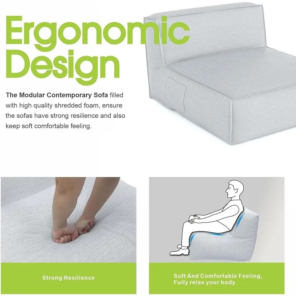 Comfortable Outdoor Chaise Lounge Chair 2 Persons Water Repellent Reclining Lounge Chair with Side Pocket Garden Pool Sunbathing 6