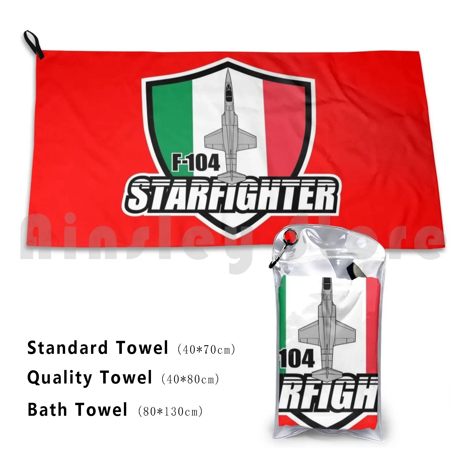 Asciugamano Da Bagno Starfighter Italiano F-104 Cuscino Da Spiaggia Italian Air Force Militare Fighter Jet F104 F 104