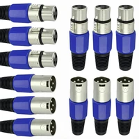 2 คู่ขั้วต่อ XLR 3Pins ชายและหญิงไมโครโฟนสายเชื่อมต่อ XLR อะแดปเตอร์ตัวเชื่อมต่อ 1