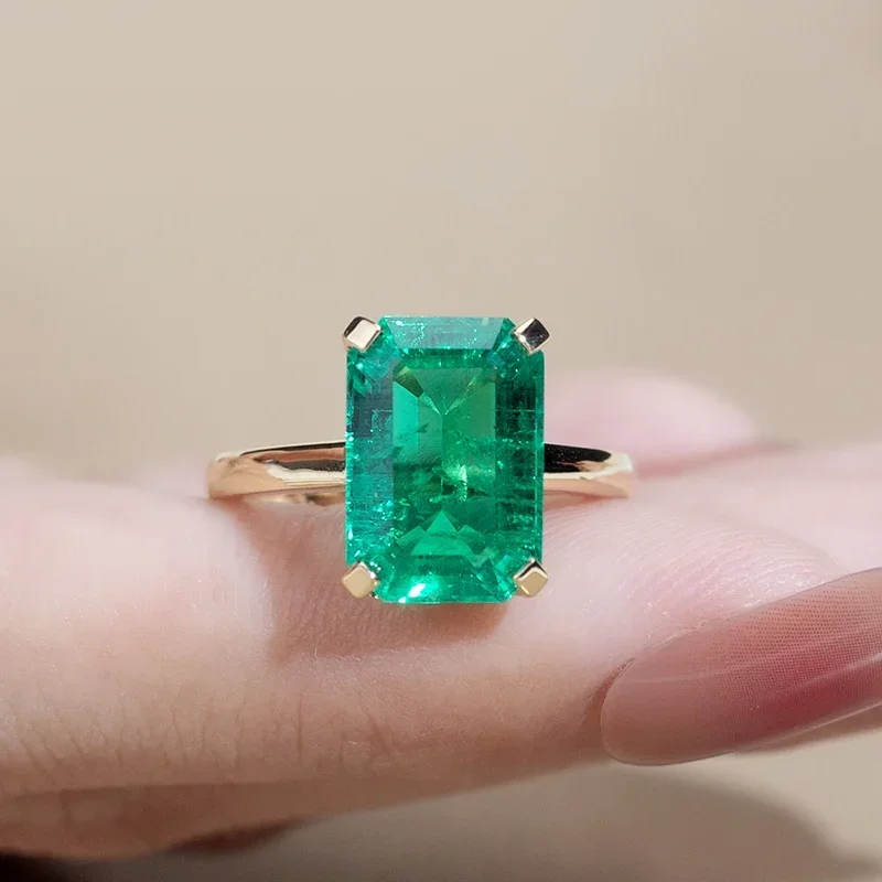 

Pirmiana Custom Design High Fine Jewelry 9k 10k 14k 18k Gold Lab Grown Emerald Rings for Women