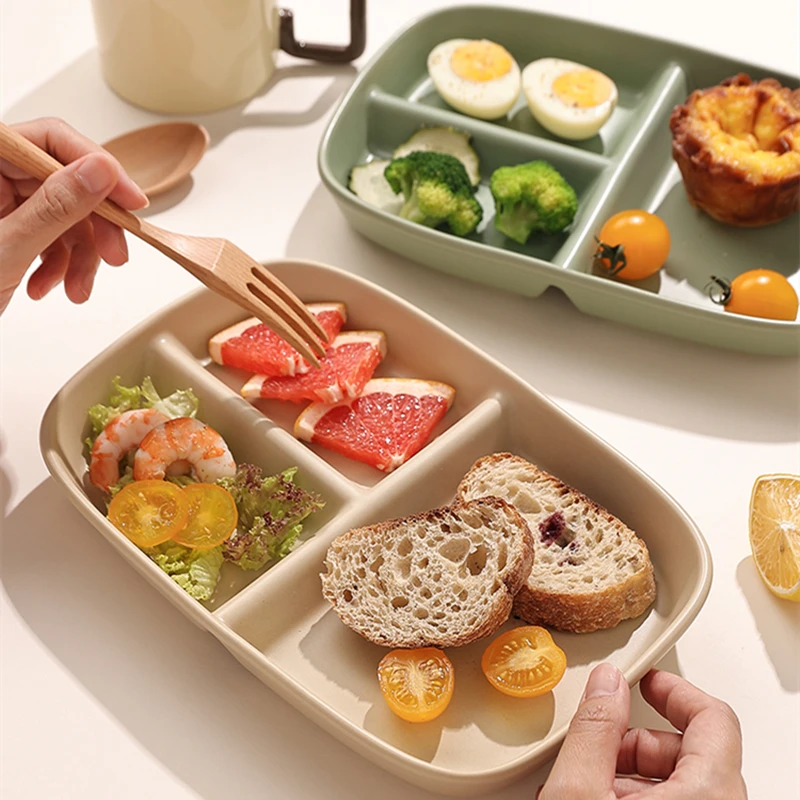 Porcelain Divided Dinner Plates