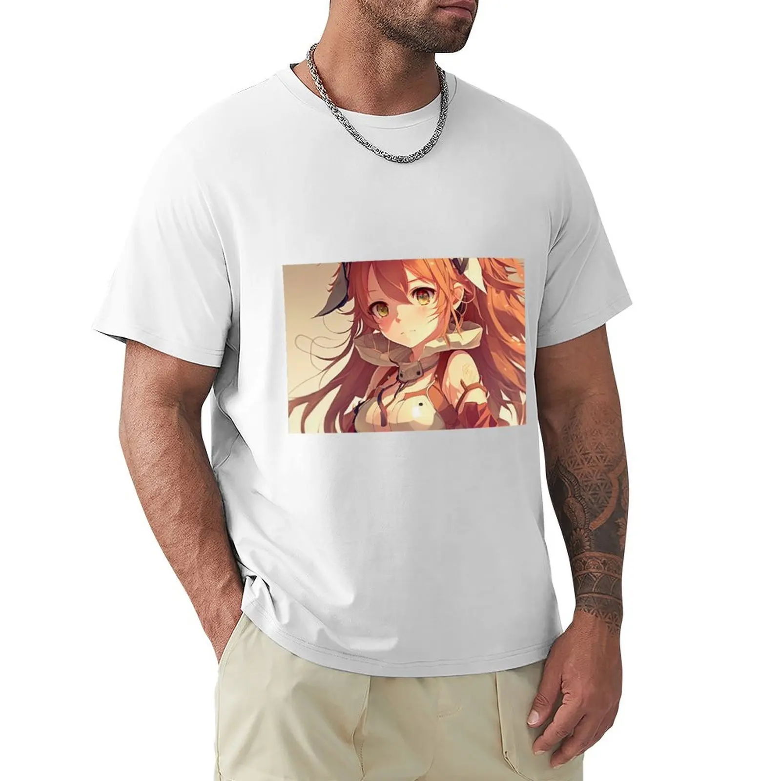 

anime girl T-Shirt customs design your own Short sleeve tee Blouse kawaii clothes t shirt for men