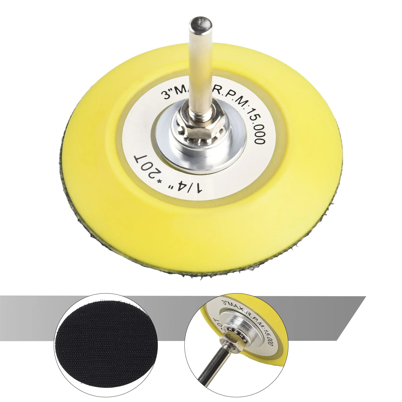 Practical Brand New Sanding Pads Hook And Loop Polishing Disc 6.35mm Shank Abrasive Tool Backing Pads Backing Plates 100pcs polishing wheel sponge grinding sanding head metal polish brush drill rotary tool accessories 2 35mm shank