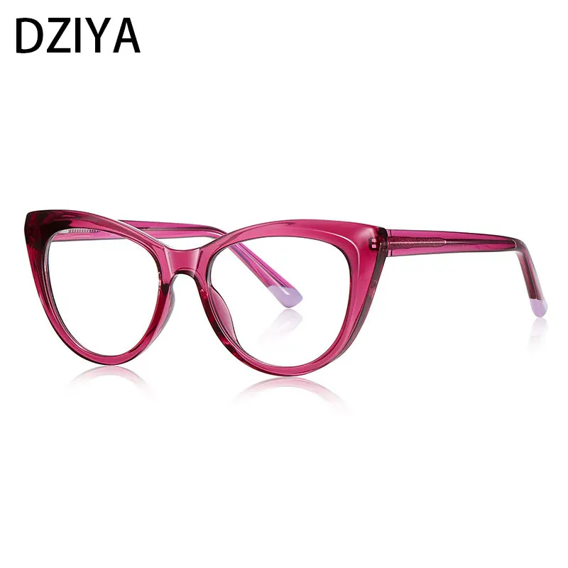 

Lady Fashion Color Optical Spectacle Frame Tr90 Anti Blue Computer Glasses Women Spring Hinge Clear Eyewear 61012