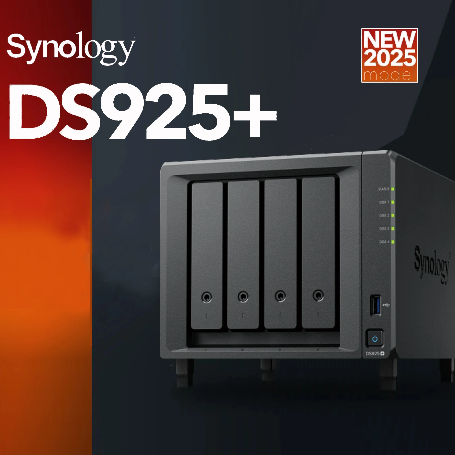 Synology DS923+/ DS925+ 4G NAS、4ベイディスクレスネットワーク