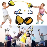 Outdoor Parent-Child Throwing & Catching Ball Game Set – Sports Fitness Hand Grip Ball Racket for Adults & Kids – Fun Toy Gift f