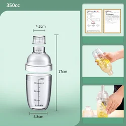 Premium Cocktail Shaker with Measurement Scales - Versatile Drink Mixer (350ml)