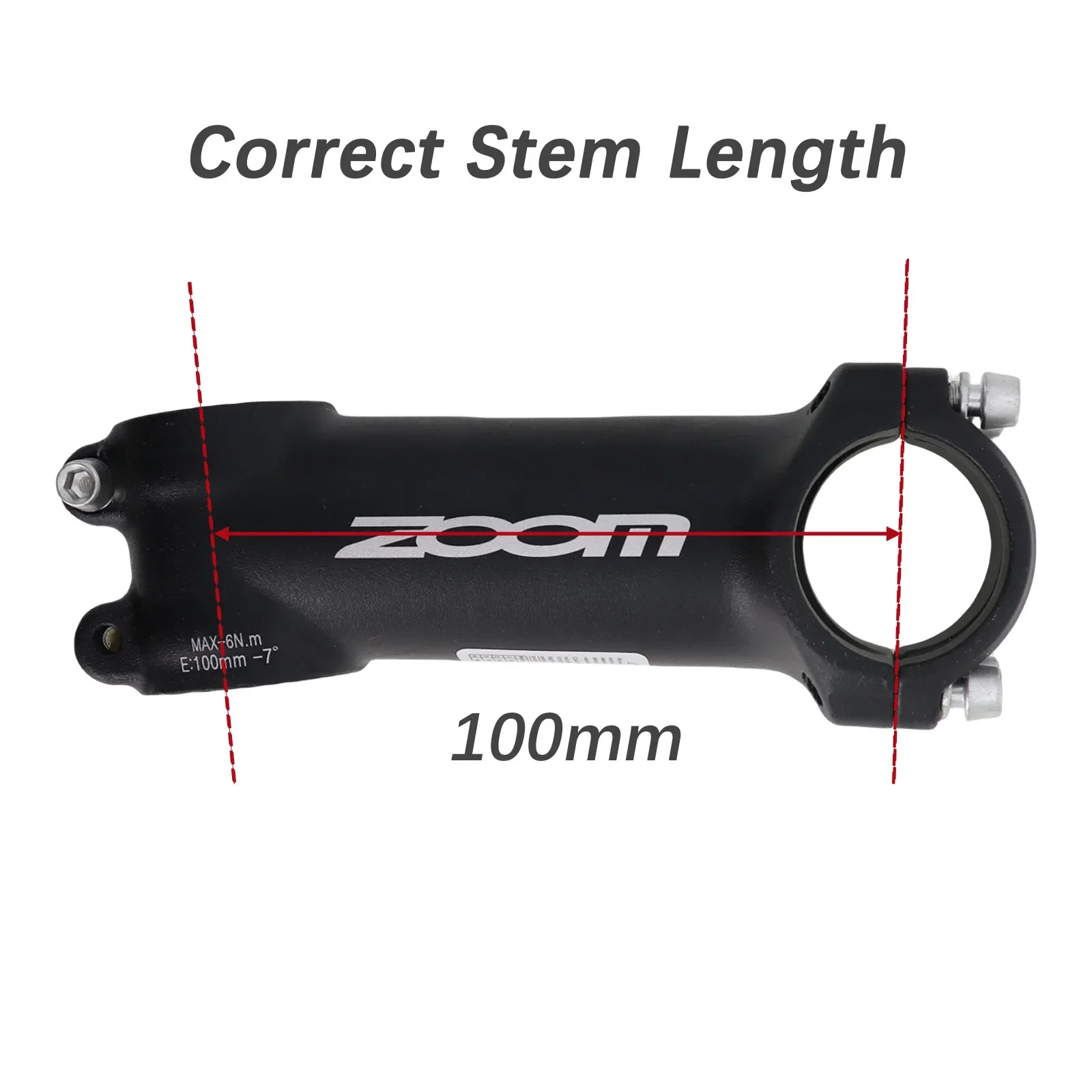 Potence De Vélo UNO ±7° – 100 Mm – Aluminium 31,8 Mm – Ultraléger Pour VTT/Route