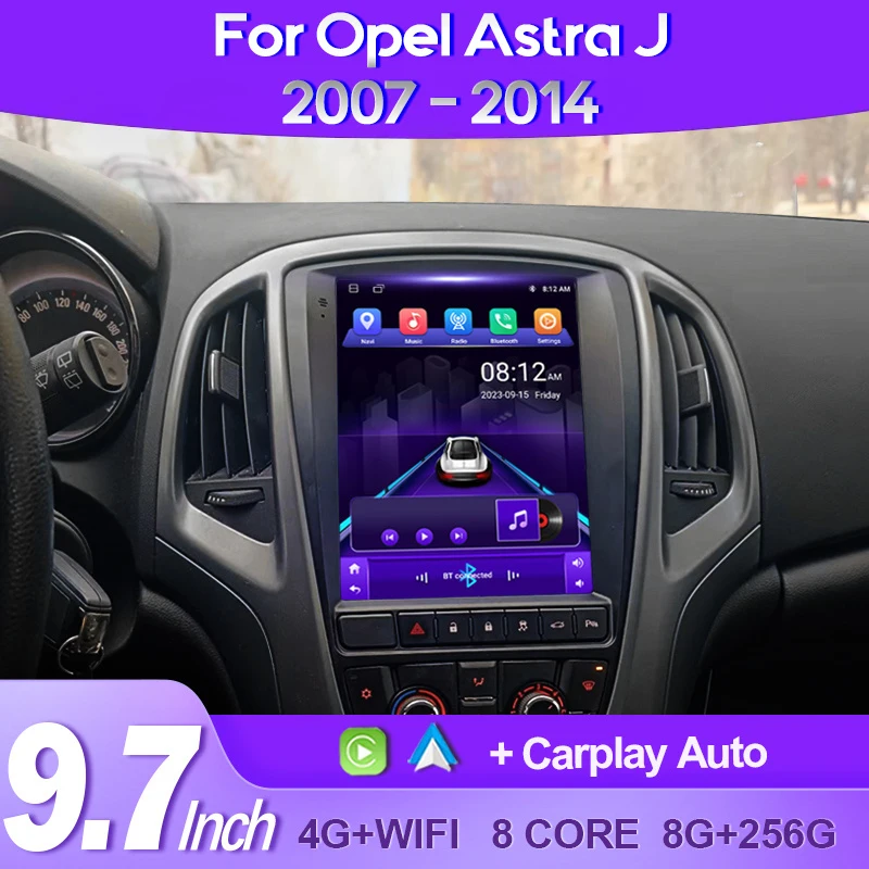 4+64GB Android 14 Autoradio Carplay Für Opel Astra J 2010-2014 GPS Navi