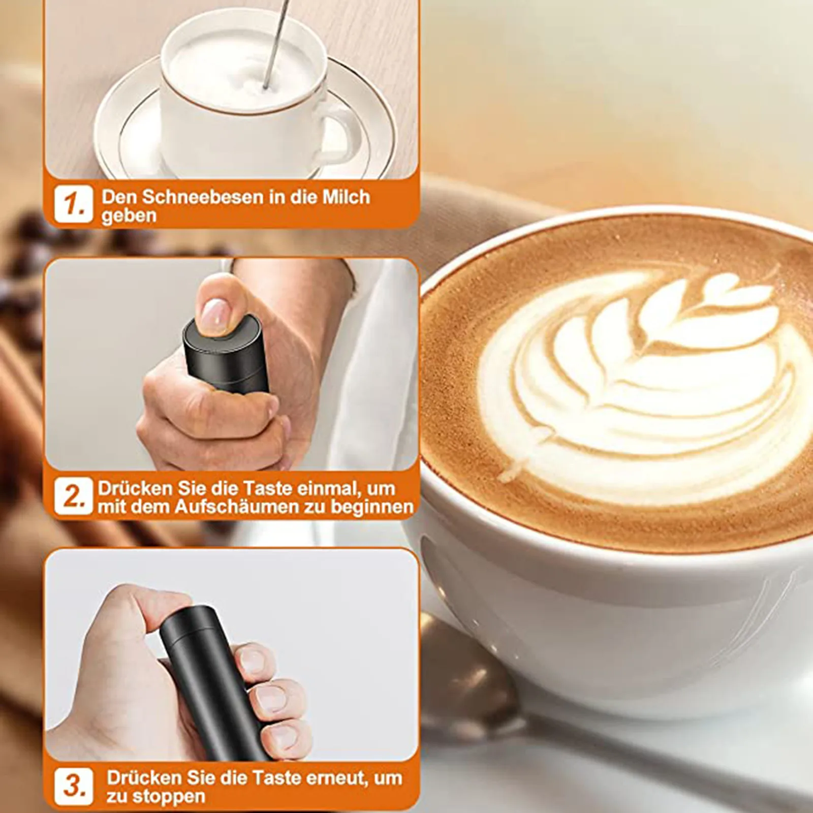 Electric Milk Foamer Chocolate Milk Jugs Frother Whisk Mixer Hand For  Coffee Maker Cappuccino Creamer Frothy Blend Whisker - AliExpress