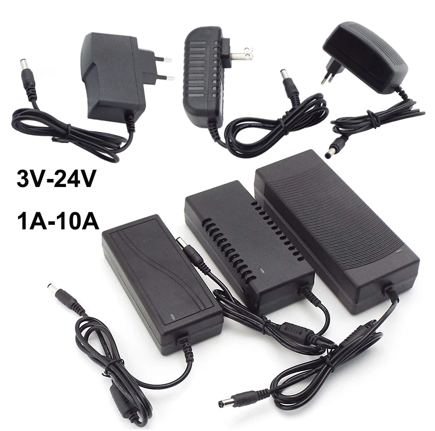 3V 5V 6V 8v 9V 10V 12V 24V Netzteil stecker 220V AC DC Adapter