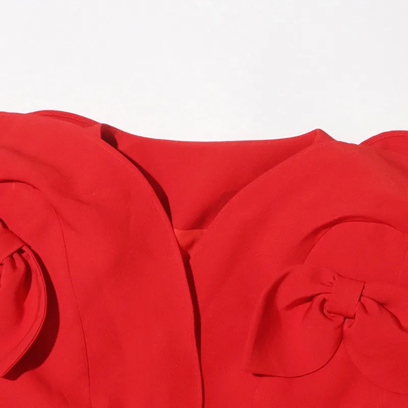 KBQ Solid Patchwork Ruffles Temperament Blazers For Women V Neck Long Sleeve Spliced Belt Chic Blazer Female Fashion Clothes New