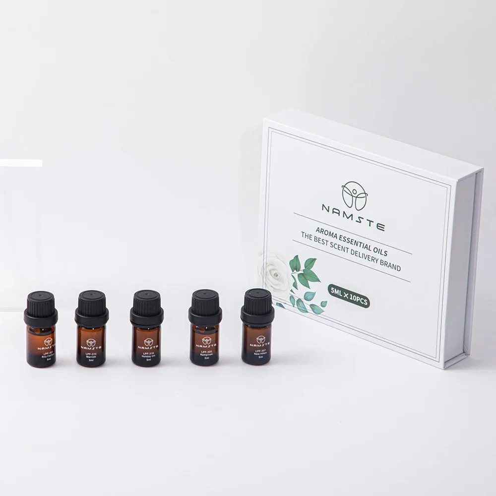 100% PURE Essential Set Oils For Aroma Diffuser Machine Air Humidifier Candle Making Scents  Hotel Series Fragrance Oil 5ML x 10 6