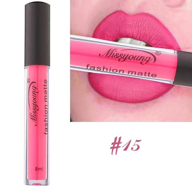 thumbnail image 1 of New Brand Makeup Lipstick Matte Lipstick Brown Nude Chocolate Color Liquid Lipstick Lip Gloss Matte Batom, 1 of 5