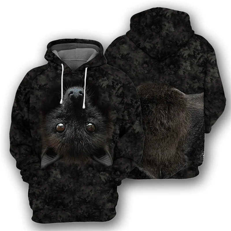 thumbnail image 1 of Sudadera con capucha con estampado 3D de murciélago, erizo y hámster para hombre, sudadera de manga larga, abrigo con capucha de gran tamaño a la moda urbana, 1 of 5