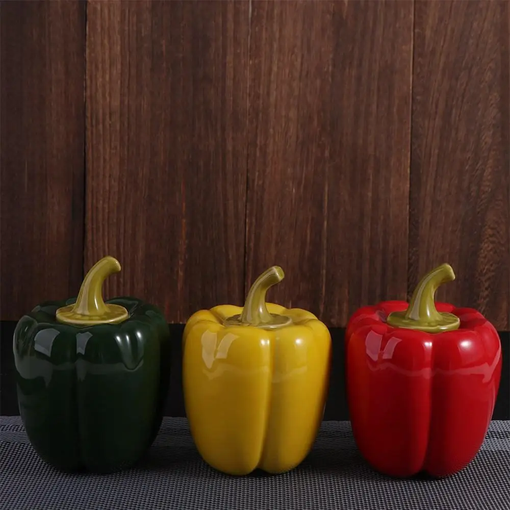 Creative Ceramic Tea Caddies Moisture-proof Chili Shape Strawberry Tea Storage Durable Portable Food Storage Jar Sealed Jars
