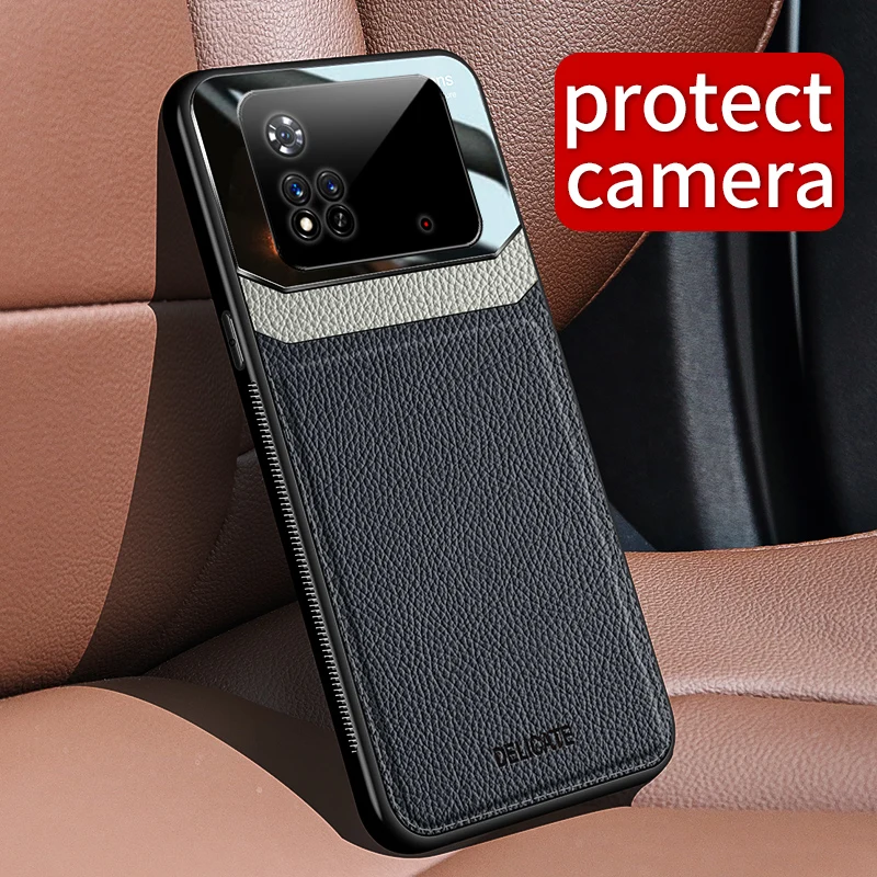 Custodia a mezza specchiatura per Xiaomi Poco M4 Pro (4G) Custodia in morbida pelle TPU per Xiaomi Poco M4 Pro 5G Custodia antiurto per telefono_voghion.com