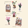DIY Glow Miniature House Models with Furniture Kits Kids Educational Toy Handmade 3D Greenhouse Art Crafts Women Girls Gifts 3